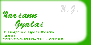 mariann gyalai business card